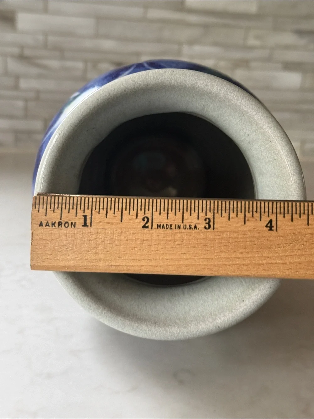 Studio Pottery Signed Stoneware Floral Vase